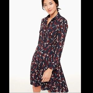 Kate spade so foxy foxes smocked dress